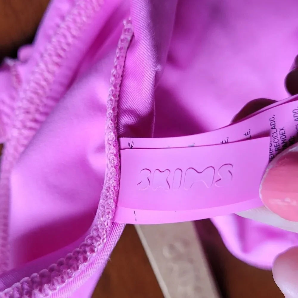 NEW Skims limited edition neon orchid halter scoop signature bikini top‎ 2X